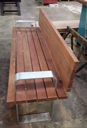 Swale seating bench