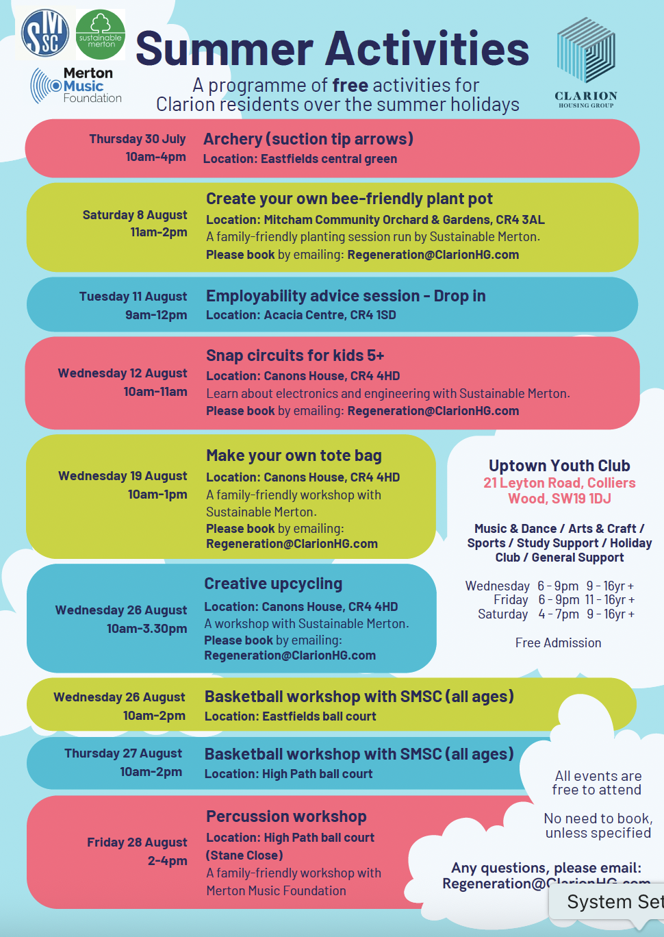 Summer Activities Programme